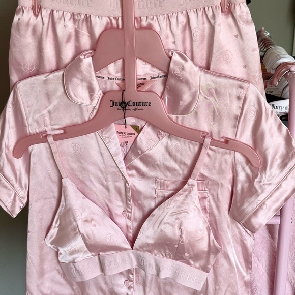 Juicy Couture Light Pink Satin Pajama Set - Picture 2 of 4